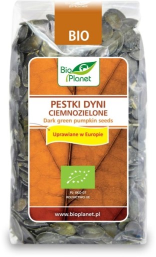 BIO PLANÉTA Tmavo zelené tekvicové semienka BIO 350g (pestované v Európe)