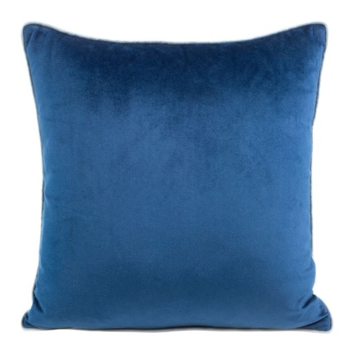 VELÚROVÝ OBLIEC NA VANKÚŠ, NÁMORNÍCKA MODRÁ STRIEBORNÁ 40X40 EURO FRINS