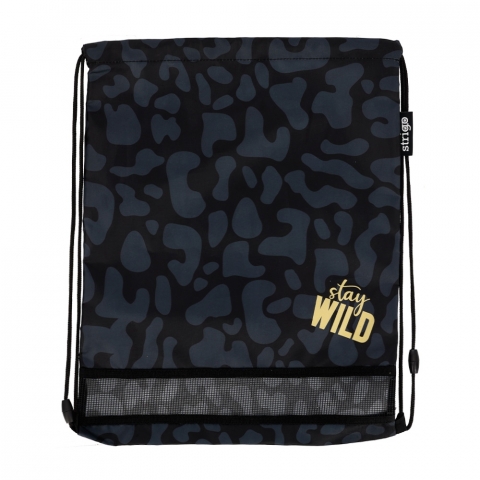 Školská taška Stay Wild - čierna 35-45cm