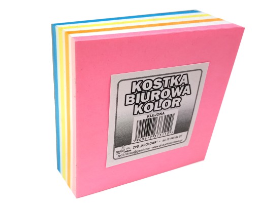FAREBNÉ POZNÁMKY, FAREBNÁ KANCELÁRSKA KOCKA, LEPENÝ ZÁPISNÍK