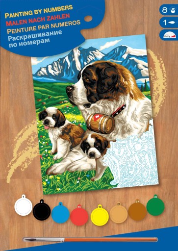 MAĽBA PODĽA ČÍSEL BEARNARD DOGS FILTR ART