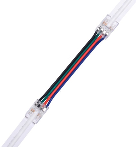 Konektor pre RGB COB LED pásy 10mm, konektor s káblom, obojstranná svorka