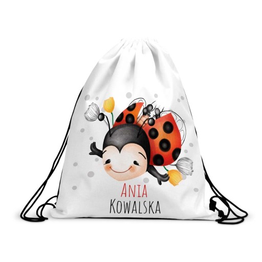 Taška na batoh do škôlky na topánky Názov BIEDRONKA