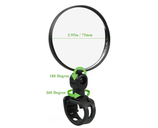 Zrkadlo na bicykel 75 mm nastaviteľné na riadidlách