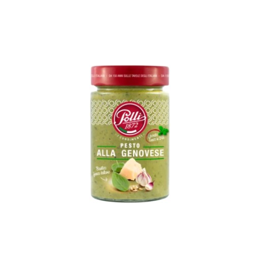 II POLLI Pesto Genovese klasické zelené 100% talianska bazalka, olivový olej