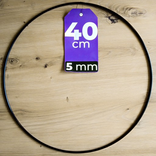 Ráfik Koleso Kovové ČIERNA 40 cm 5 mm HRUBÝ DRÔT