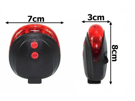 Zadné LED svietidlo s laserovým osvetľovacím pásom