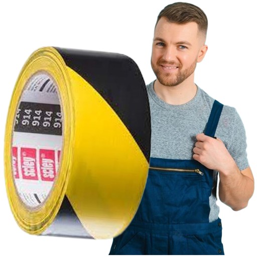 VÝSTRAŽNÁ PÁSKA, ČIERNA A ŽLTÁ