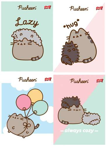 3-RIADKOVÝ ZÁPISNÍK A5/32 STR. LAMINOVANÝ UNIPAP MAJEWSKI PUSHEEN KOTEK