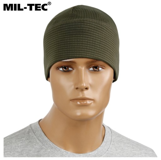 Termoaktívna športová šiltovka MIL-TEC QUICK DRY CAP Priedušná OLIVOVÁ