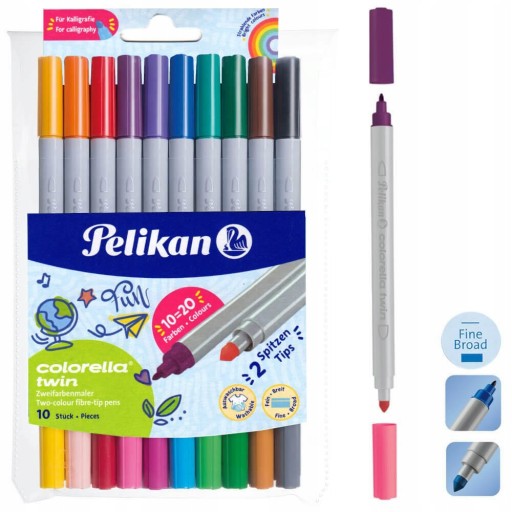 Colorella fixky obojstranné 10 ks, 20 kol