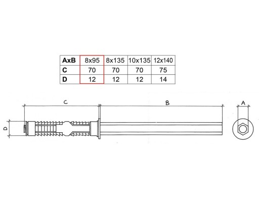Neviditeľná podpera police na rameno fi8x95mm OCEL