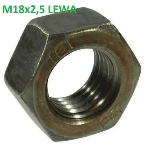 Šesťhranná matica M18x2,50 ĽAVÁ, ľavý závit