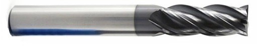 VHM tvrdokovová fréza 4p 2 mm stopka 4 mm TiAlN 45HRC CNC