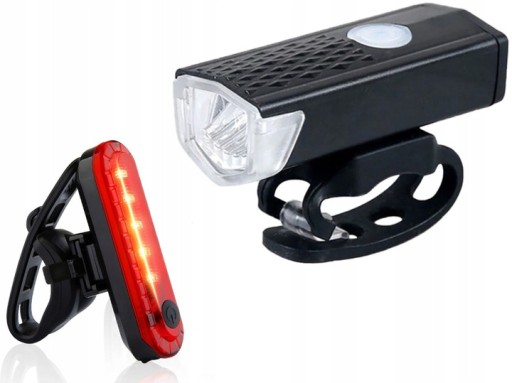 LED BIKE SVETLO PREDNÉ ZADNÉ BICYKLE SADA USB Osvetlenie batérie