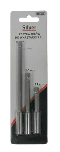 Sada nadstavcov Magnetické držiaky bitov 3 kusy 150/100/75mm