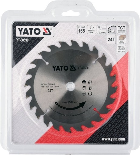 YATO WIDI WOOD SHIELD 165x16x2.4x1.2 mm 24T