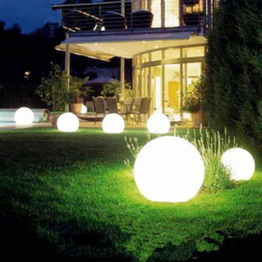 solárna záhradná lampa, mliečna, BIELA GUĽA 10cm P011