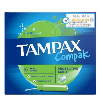 Tampóny TAMPAX Compak Super s aplikátorom, 16 kusov