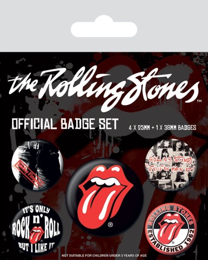 Značkové špendlíky The Rolling Stones Classic 5 ks