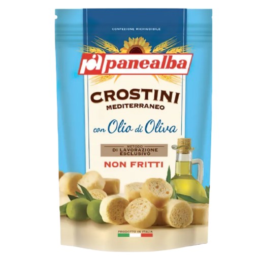 Panealba - Crostini Mini chlebové krutóny s olivovým olejom 100g