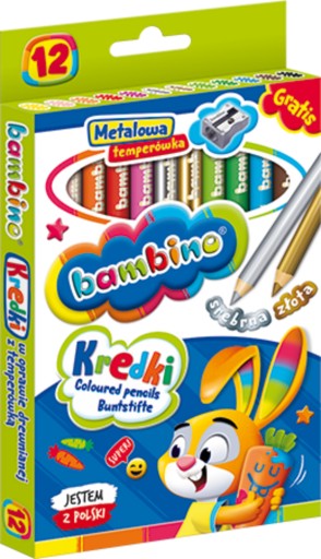 Bambino jumbo pastelky, 12 ks v dreve