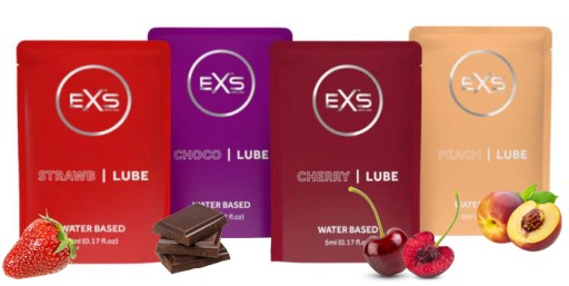 EXS LUBRICANT PRÍCHUŤ intímny gél ústny jedlý SET rôznych príchutí 20ml