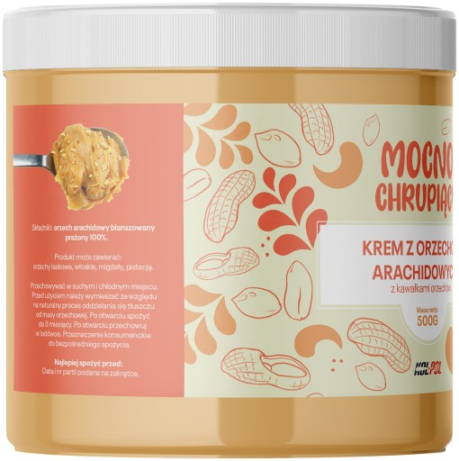 ARAŠIDOVÉ MASLO CRUNCHY 500g Arašidový krém 100% | Kol-Pol