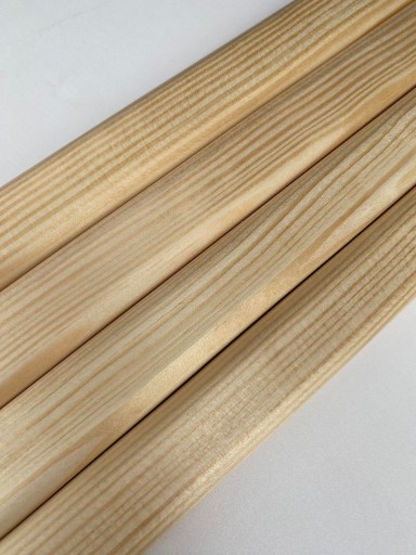 Oválna priečka na posteľ, priemer 12/22, 63 cm, borovica