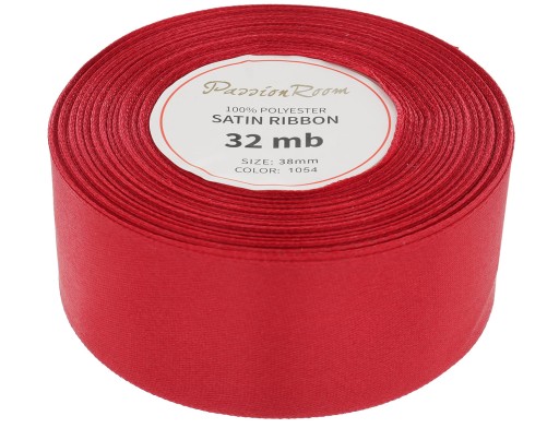 Ozdobná stuha saténová 38mm 32mb bordová