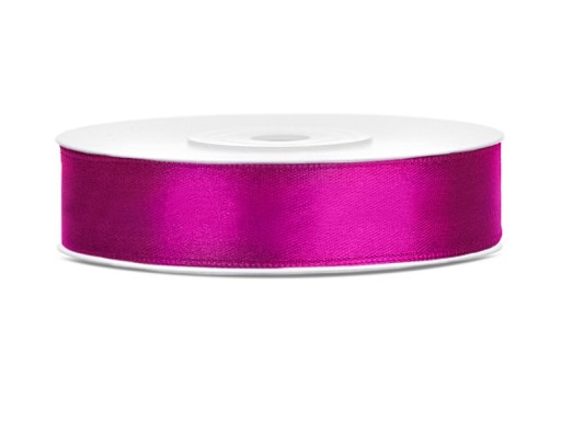 Stuha Fuchsiová saténová stuha 12mm x 25m ozdobná