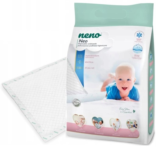 NENO JEDNORÁZOVÉ HYGIENICKÉ PODLOŽKY 60x90 10 ks