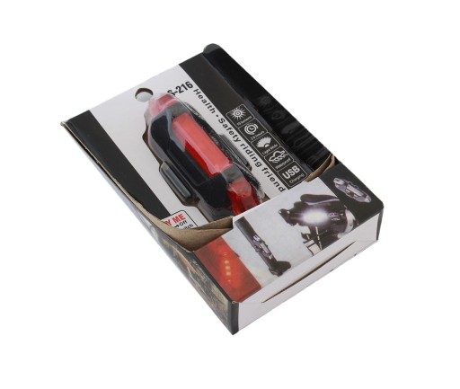 ZD41A ZADNÉ SVETLO NA BICYKEL 5 LED USB