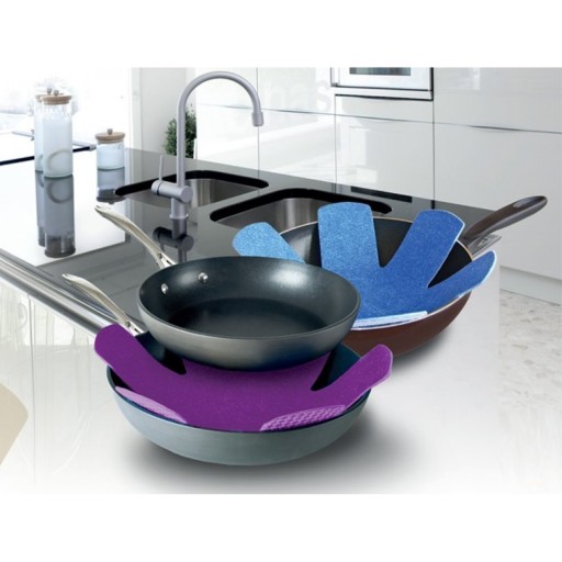 Ochranné plstené prepážky na hrnce a panvice, 38 cm, sivý chránič 3 v 1