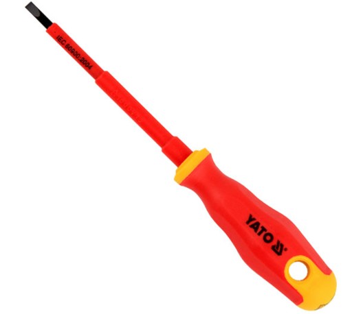 Izolovaný plochý skrutkovač VDE 1000V 4x100mm YATO