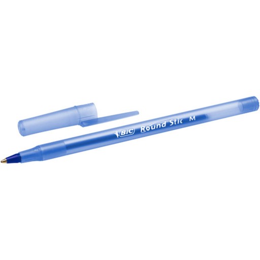 10 ks x BIC pero Round Stic Classic 1,0 mm, modré