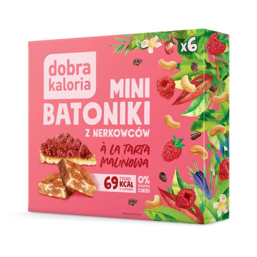 Mini tyčinky Malinový koláč VEGE 0 Cukor Malinový koláč Dobrý kalórie 6 ks