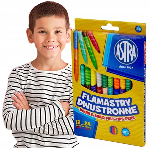 Obojstranné popisovače, 12 kusov Astra