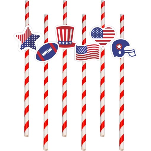 Striped Slamky USA Americké motívy SYMBOLY x6