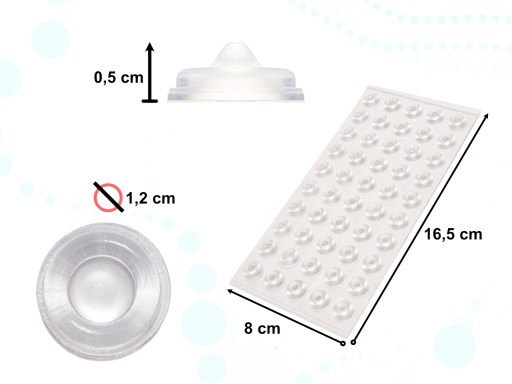 SAMOLEPIACI SILIKÓNOVÝ BUP 1,3 cm 50 ks