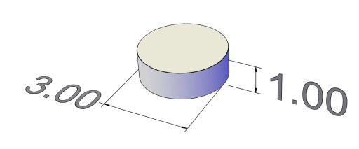 Neodymový magnet valcový MW 3x1 mm N38 10 ks