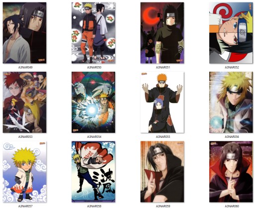Plagát A3 Manga Anime Naruto VEĽKÝ VÝBER