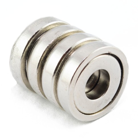 NEODYMOVÝ MAGNET S OTVOROM NA SKRUTKU B16 - SADA - 4 KUSY