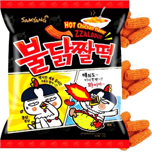 Kórejský snack Zzaldduk Hot Chicken Snack Kórea 120g SAMYANG
