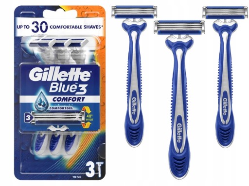 GILLETTE BLUE 3 KOMFORTNÉ JEDNORÁZOVÉ holiace strojčeky 3 KS