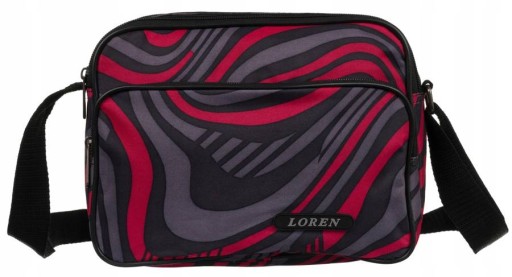 Pánska messenger taška Loren H02-600D červená potlač