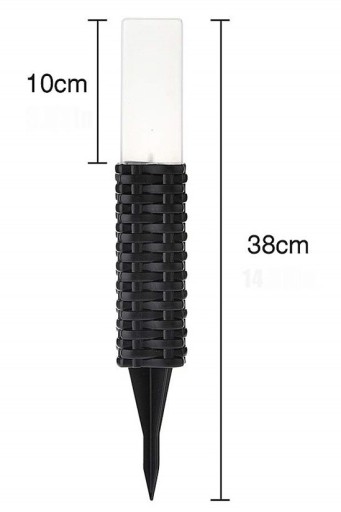 LED solárne svietidlo, zapustený štvorcový stĺpik, záhradná dekorácia, vstupy na terasu, P-302