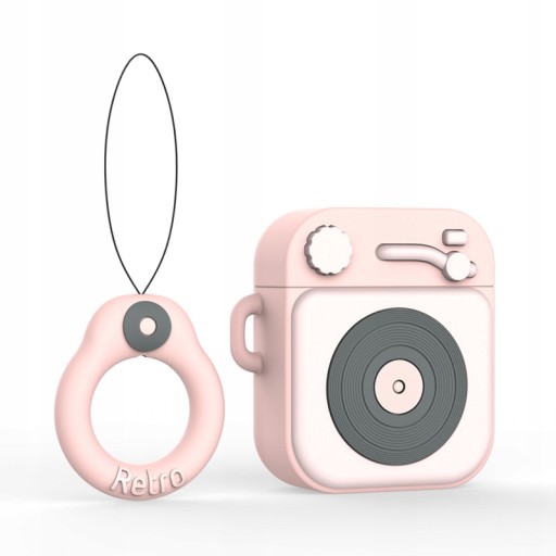 Retro fotoaparát silikónový obal pre Apple AirPods 1/2, obal, kryt, obal