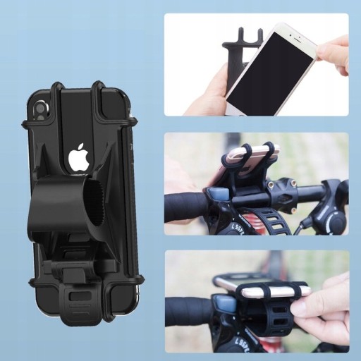 DRŽIAK NA BICYKEL NA TELEFÓN, RIADKA BICYKLA, SILIKÓNOVÝ, NASTAVITEĽNÝ