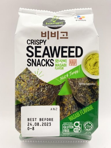 Snack nori s príchuťou wasabi BIBIGO 5g